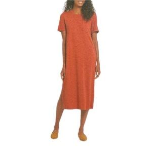 NWT Jessica Simpson Burnt Brick T-Shirt Midi Dress Size Medium